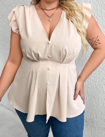 Bluza SHEIN CURVE, crem