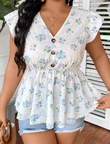 Bluza SHEIN CURVE, alb