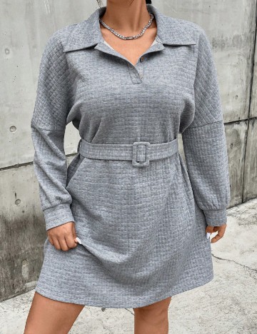 Rochie scurta SHEIN CURVE, gri