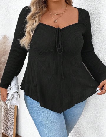 Bluza SHEIN CURVE, negru