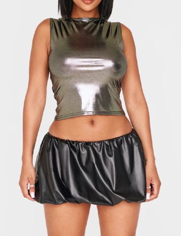 Fusta PrettyLittleThing, negru