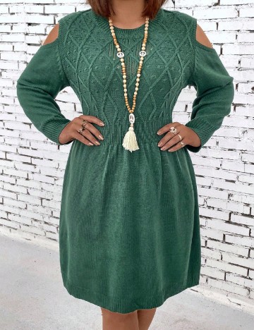 Rochie scurta SHEIN CURVE, verde