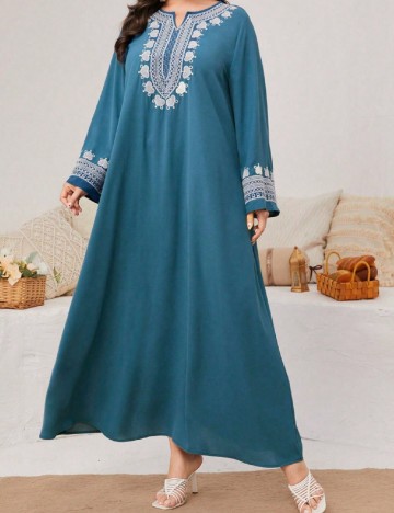 Rochie lunga SHEIN CURVE, albastru