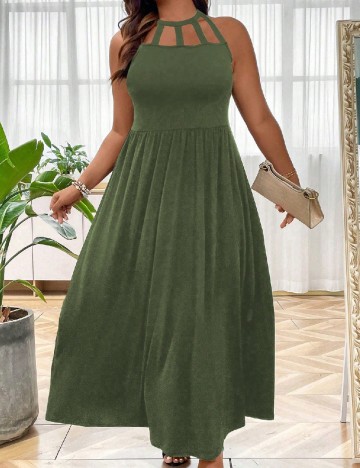 Rochie lunga SHEIN CURVE, verde