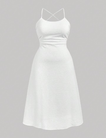 Rochie medie SHEIN CURVE, alb