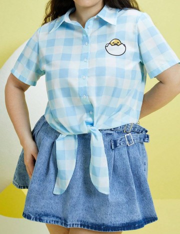 Camasa SHEIN CURVE, albastru