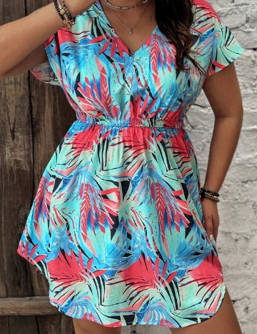 Rochie scurta SHEIN CURVE, mix culori