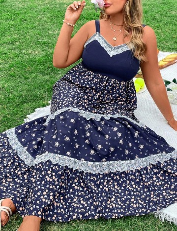 Rochie lunga SHEIN CURVE, albastru