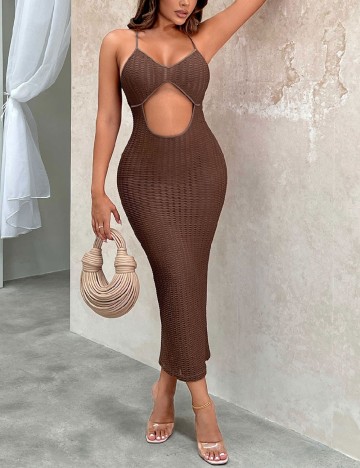 Rochie medie SHEIN, maro