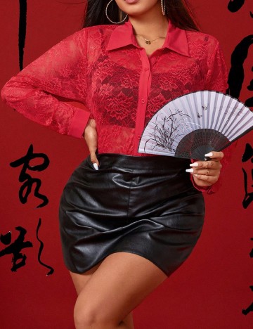 Camasa SHEIN CURVE, rosu