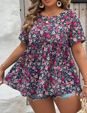 Bluza SHEIN CURVE, floral print