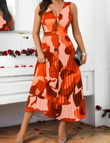 Rochie lunga SHEIN, portocaliu