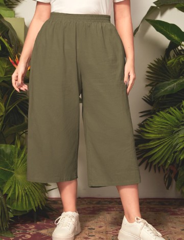 Pantaloni SHEIN CURVE, verde