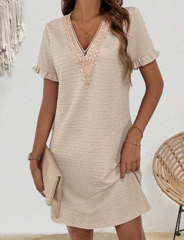 Rochie scurta SHEIN, crem