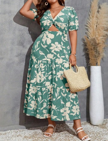 Rochie lunga SHEIN CURVE, verde