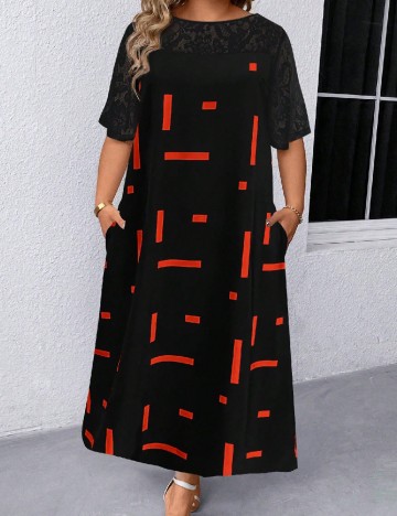 Rochie lunga SHEIN CURVE, negru