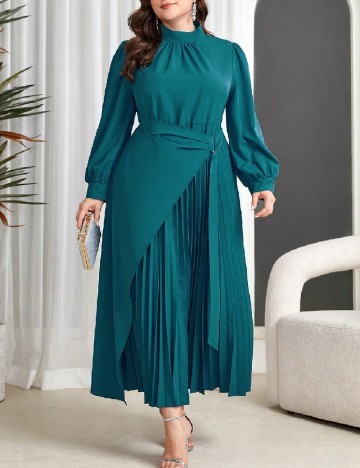 Rochie medie SHEIN CURVE, turcoaz