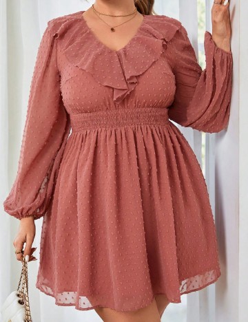 Rochie scurta SHEIN CURVE, roz