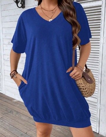 Rochie scurta SHEIN CURVE, albastru