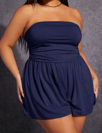 Salopeta SHEIN CURVE, albastru