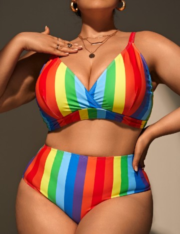 Costum de baie SHEIN CURVE, mix culori