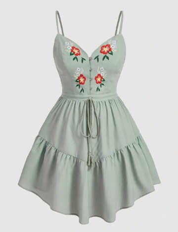 Rochie scurta SHEIN CURVE, verde