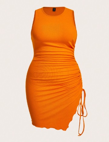 Rochie medie SHEIN CURVE, portocaliu