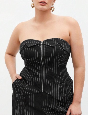 Top SHEIN CURVE, negru