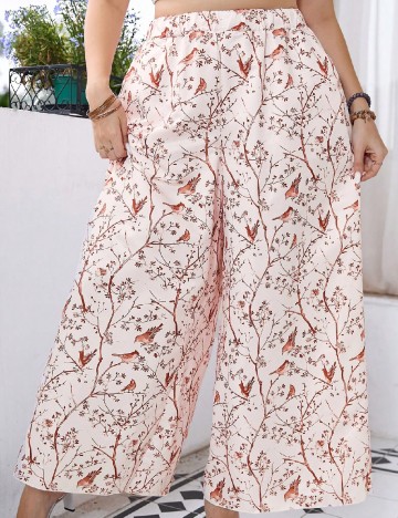 Pantaloni SHEIN CURVE, roz pal