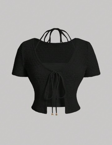 Top SHEIN CURVE, negru