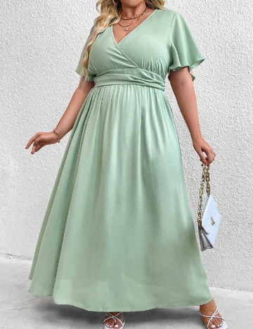 Rochie lunga SHEIN CURVE, verde