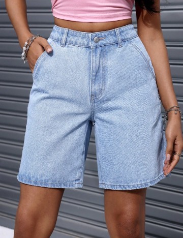 Pantaloni scurti SHEIN, albastru