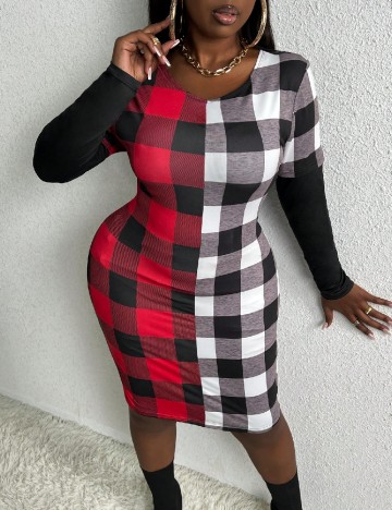 Rochie medie SHEIN CURVE, mix culori