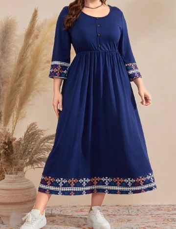 Rochie lunga SHEIN CURVE, mix culori