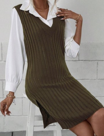 Rochie scurta SHEIN, verde