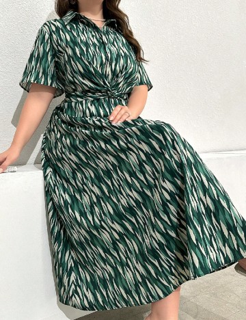 Rochie lunga SHEIN CURVE, verde
