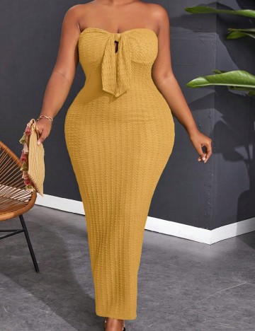 Rochie lunga SHEIN CURVE, galben