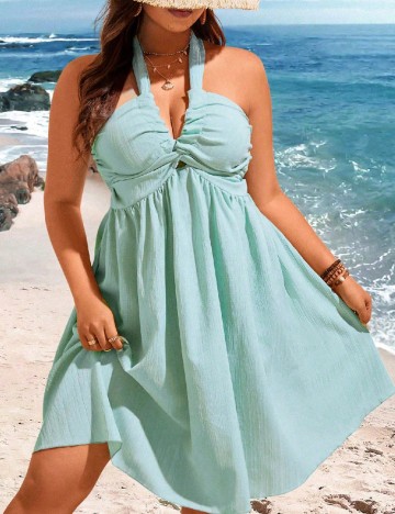 Rochie scurta SHEIN CURVE, turcoaz