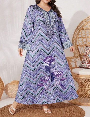 Rochie lunga SHEIN CURVE, mix culori