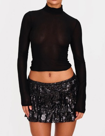Fusta PrettyLittleThing, negru