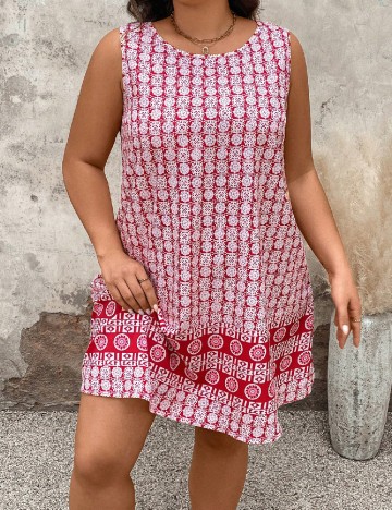 Rochie scurta SHEIN CURVE, rosu