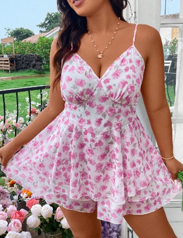 Rochie scurta SHEIN CURVE, roz