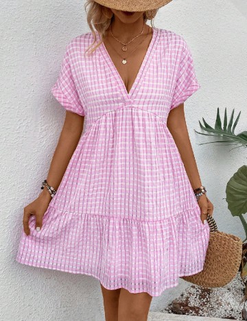 Rochie scurta SHEIN, roz