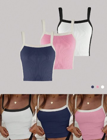 Set topuri 3 bucati SHEIN, mix culori