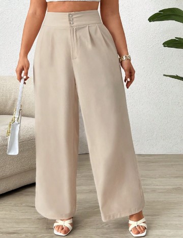 Pantaloni SHEIN CURVE, crem