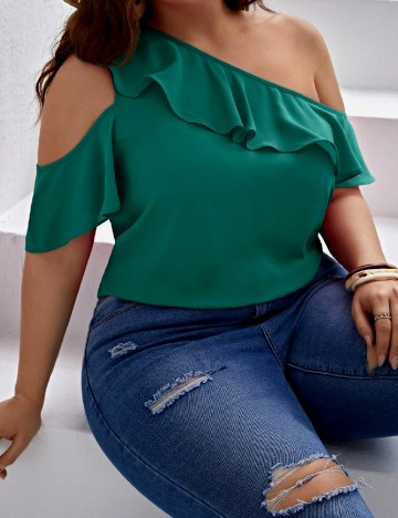 Bluza SHEIN CURVE, verde