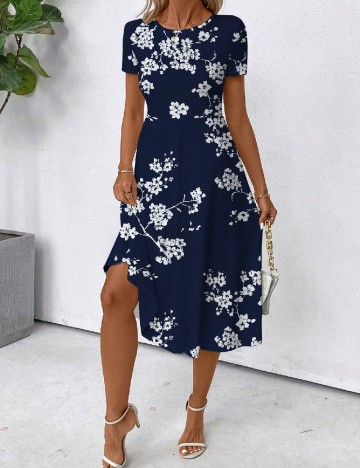 Rochie medie SHEIN, bleumarin