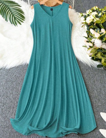 Rochie medie SHEIN CURVE, verde