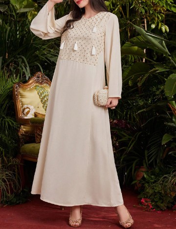 Rochie lunga SHEIN, crem