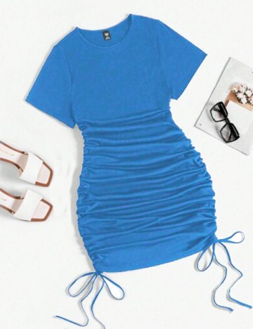 Rochie scurta SHEIN CURVE, albastru